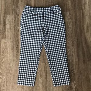 LOFT Gingham Riviera Pant ⭐️  - cropped size 10